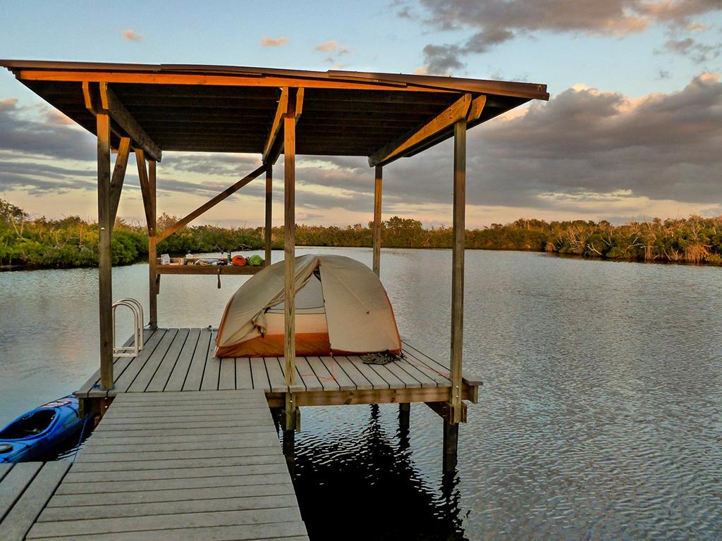 A Sweetwater chickee (elevated structure) wilderness campsite, Everglades National Park / NPS-Jane Gamble