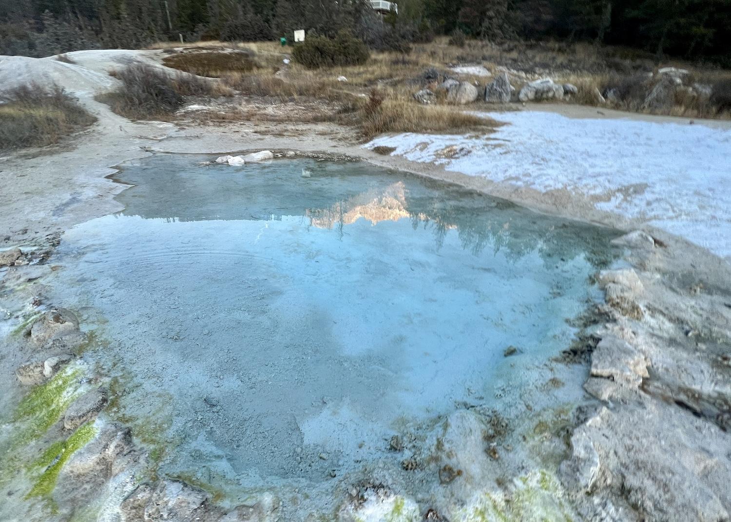 At Fairmont Hot Springs Resort, near one of the first buildings erected to help people bathe in thermal waters, are natural rock pools of hot mineral water first used by Indigenous People.