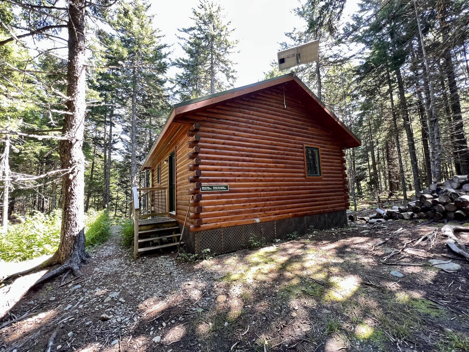 At Black Hole, there's a Parks Canada warden cabin, now called a research cabin.