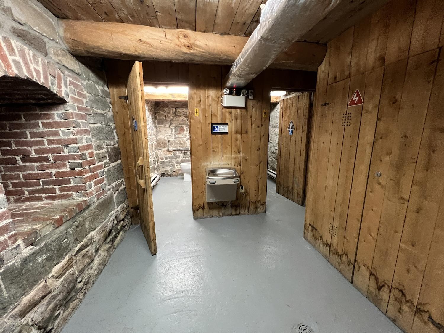 In Forillon National Park, this bathroom is hidden underneath Hyman & Sons General Store.