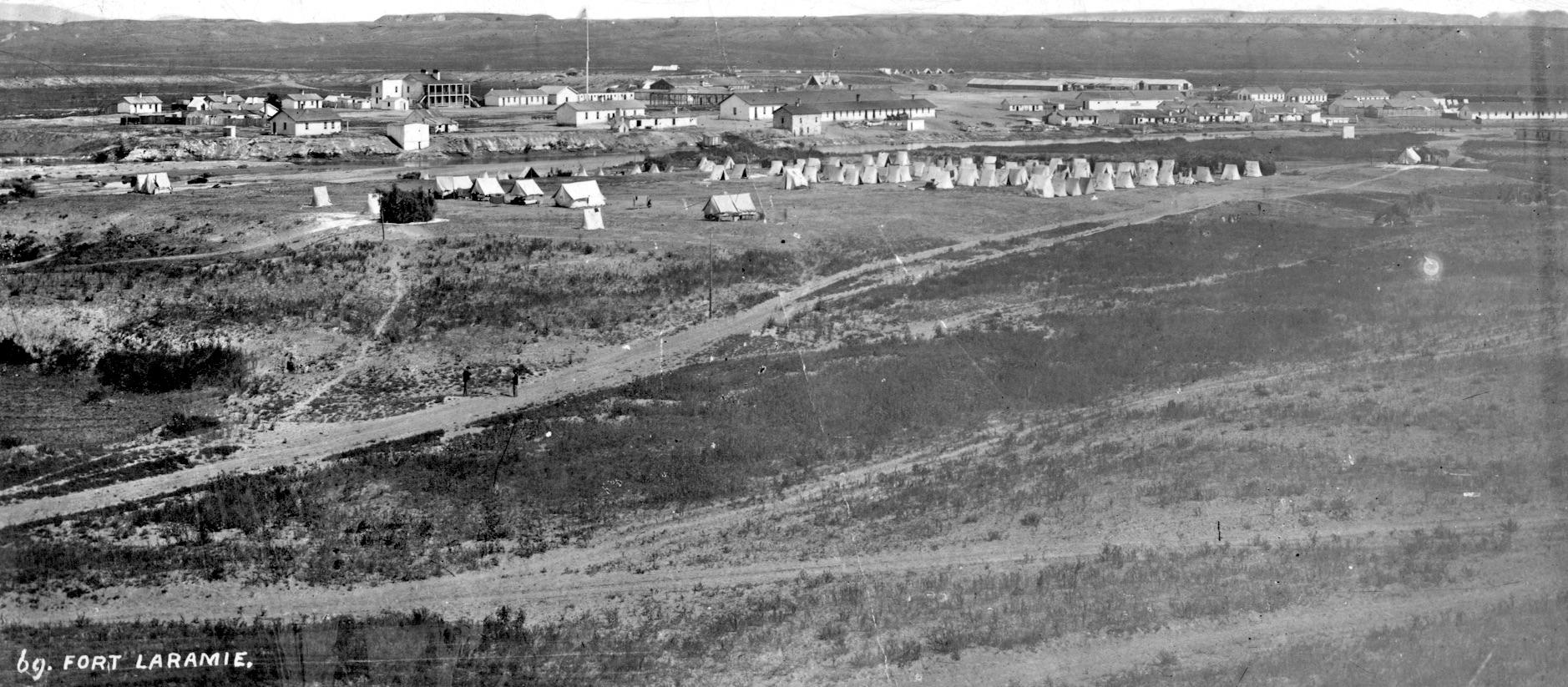 Fort Laramie was a sprawling post in 1870/NPS Archives
