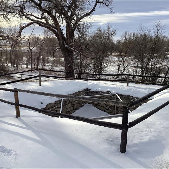 An icehouse at Fort Laramie National Historic Site / National Park Service