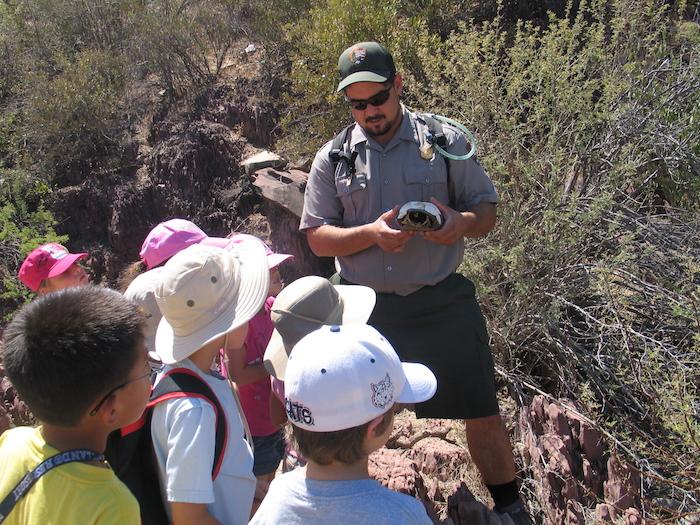 Friends of Saguaro stepped up with a grant to cover the transportation costs to get local school children into Saguaro National Park where rangers introduced them to the park and some of its natural resources / Friends of Saguaro
