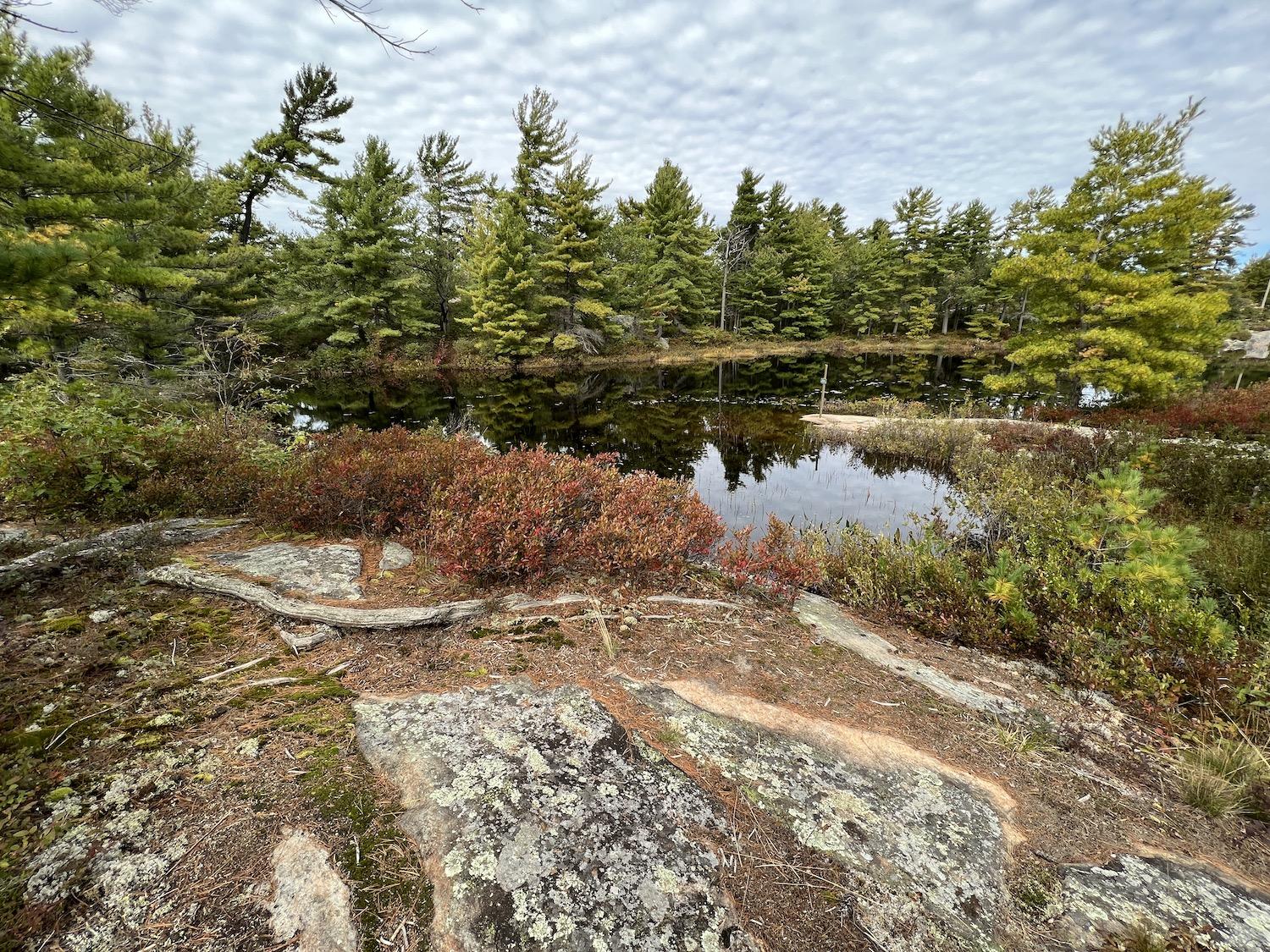 Goblin Lake is one of two lakes at the north end of Beausoleil Island in Georgian Bay Islands National Park. 