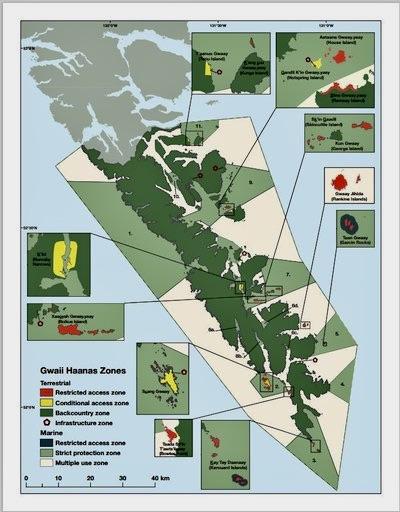 Zones and access information for Gwaii Haanas.