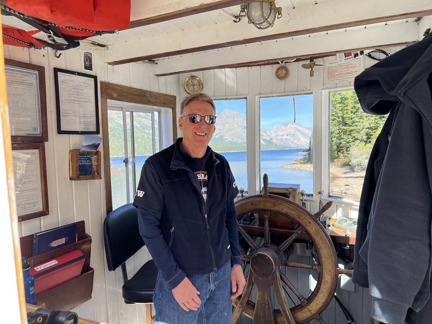 Phil Ruppel is the longtime captain of the M.V. International for the Waterton Shoreline Cruise Co.