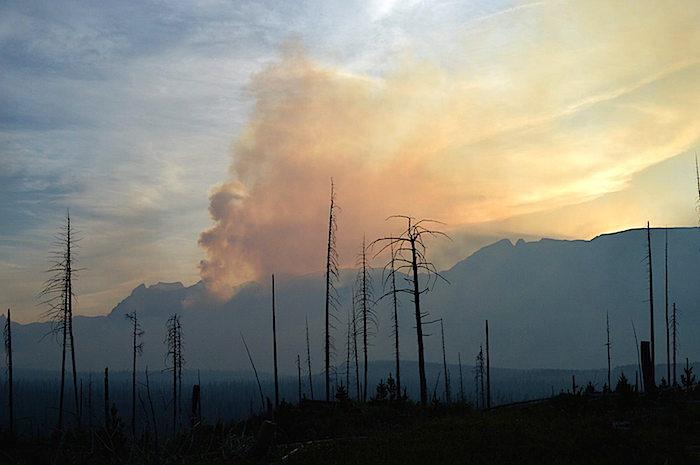 Smoke From The Reynolds Creek Fire in Glacier National Park/NPS