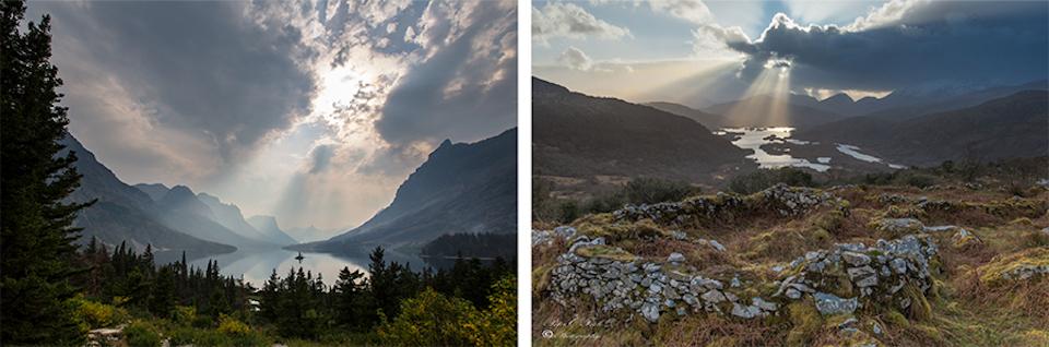 New sister national parks Glacier in the U.S. (on the left) and Killarney in Ireland share similar features. NPS / Jacob W. Frank (left), courtesy Peter O'Toole (right)