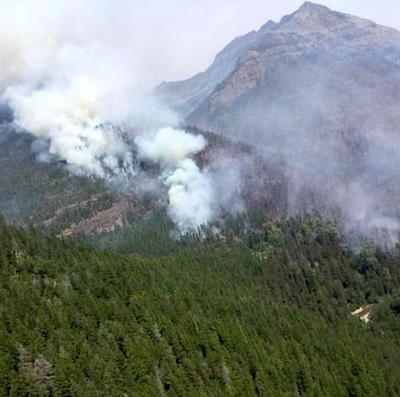 Thompson Fire in Glacier National Park/NPS