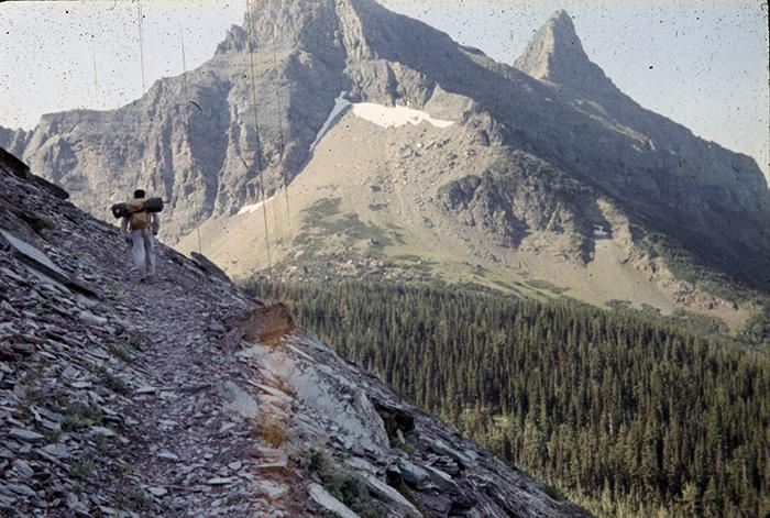 Dad Hiking The Trail, Glacier National Park / John Latson