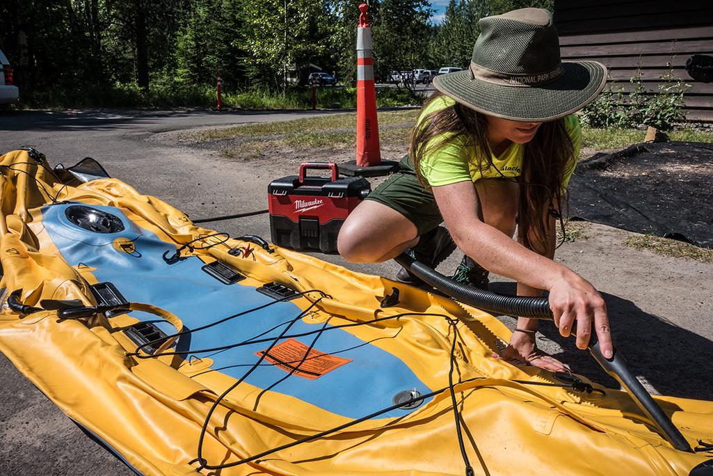While aquatic invasive species (AIS) inspection stations like Apgar remain open for the remainder of the season, the AIS station at Two Medicine Lake is closed, Glacier National Park / NPS file