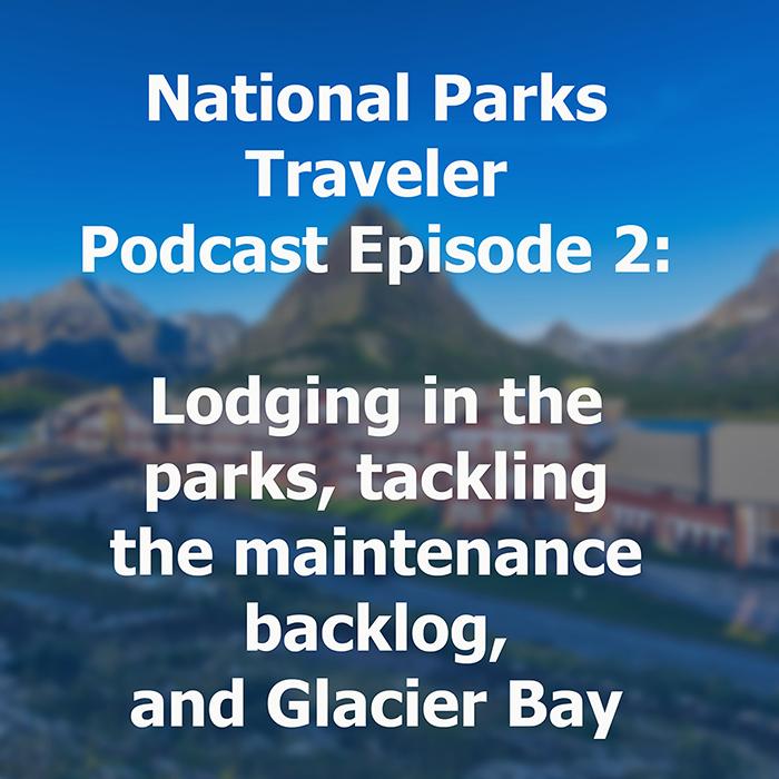 Instagram marquee advertising a Traveler podcast episode, Glacier National Park background / Rebecca Latson