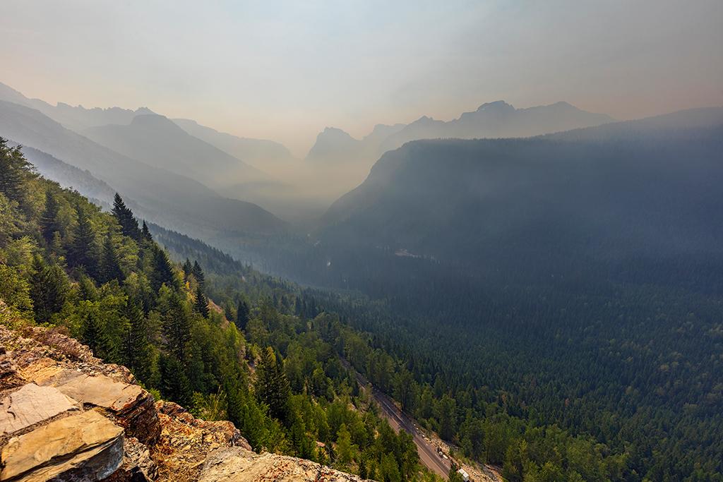 The smoky valley below, Glacier National Park / Rebecca Latson