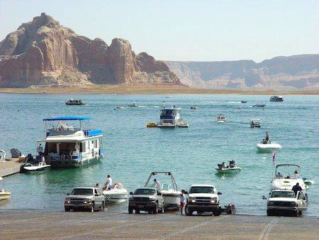Work is under way to extend two boat ramps at Glen Canyon National Recreation Area/NPS file