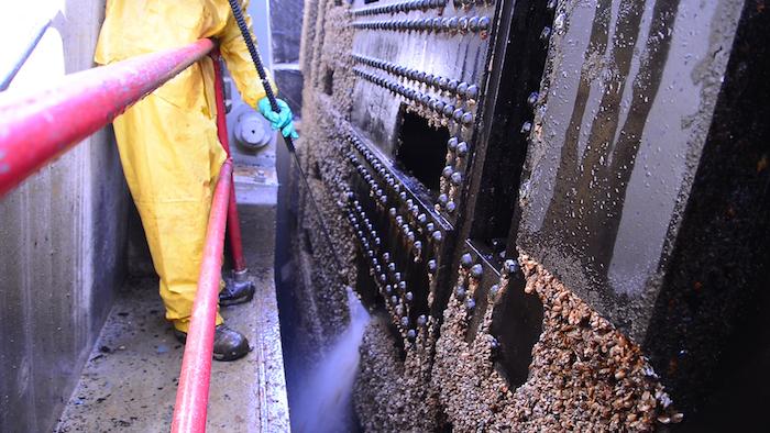 Cleaning quagga mussels from penstock gates at Glen Canyon Hydro Plant/BuRec CWatt
