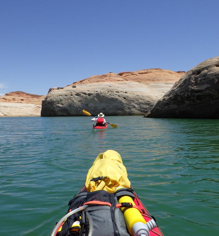 Page officials hope the lack of houseboats on Lake Powell will lure kayakers to the lake/Kurt Repanshek file