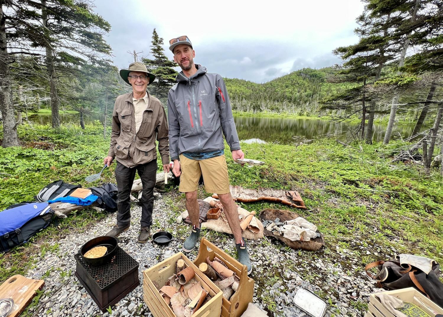 Robbie Hickey, right, co-owns Gros Morne Adventures with his wife Kristen, whose father Keith Payne, left, is the guide for its Indigenous experiences.