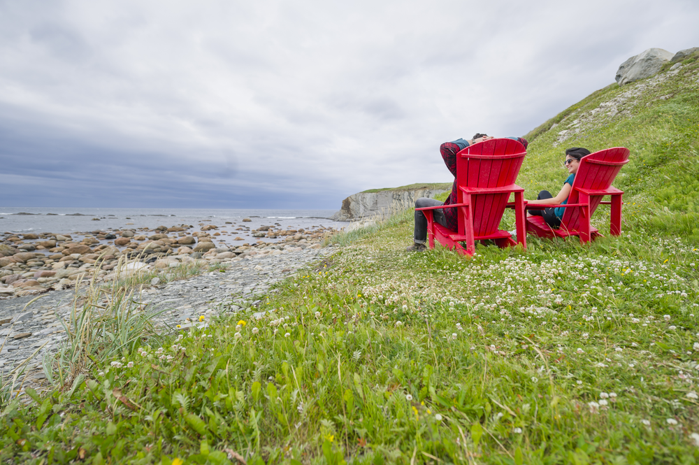 Parks Canada places red chairs in many parks, like these in Gros Morne National Park