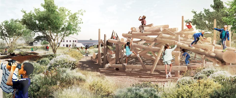 The Outpost, a children's activity area at Tunnel Tops/Artist's rendering