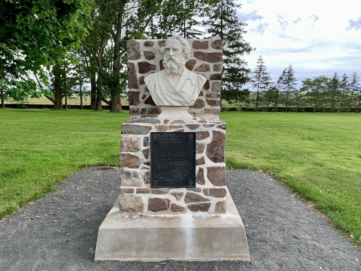 Henry Wadsworth Longfellow is commemorated at Grand-Pré for his poem Evangeline.