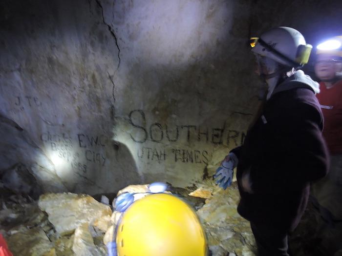 historic inscriptions in Lehman Cave, Great Basin National Park/Lee Dalton