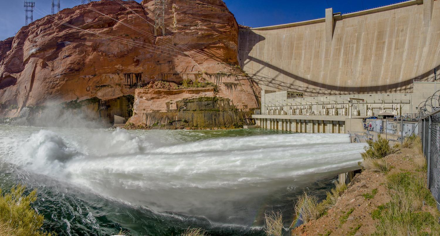 The recent lack of high-flow releases, such as this one in 2018, has prevented sediment from being carried downstream of Glen Canyon Dam in the Colorado River/NPs, Michael Quinn