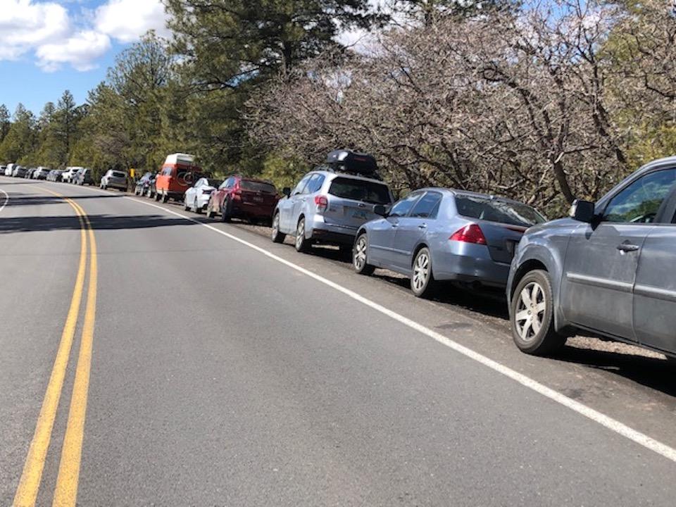 Parking was hard to come by near Yaki Point on March 26/Sierra Club, Grand Canyon National Park still is popular with visitors/Sierra Club, Alicyn Gitlin