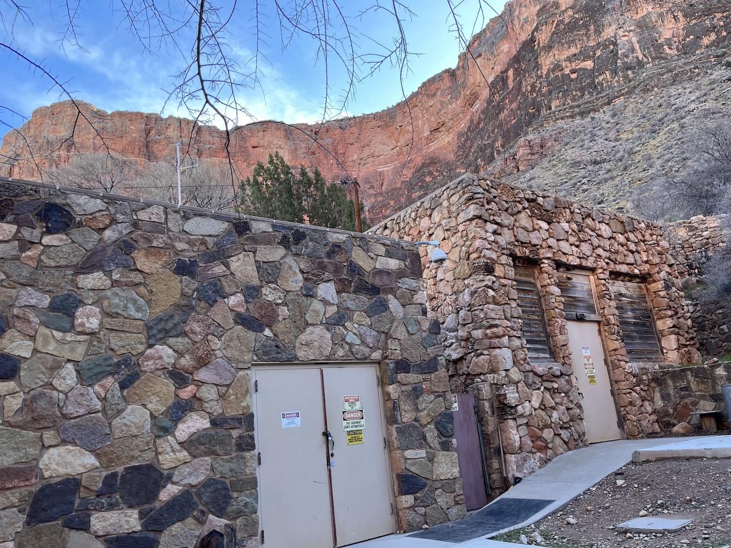 This is the pump station for water going up to the South Rim, some electrical and back-up electrical service is co-located there but the primary purpose is to pump water.