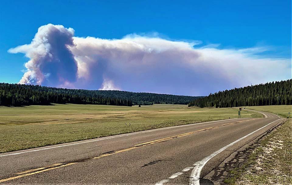 A wildfire in the Kaibab National Forest has closed the North Rim of Grand Canyon National Park/NPS