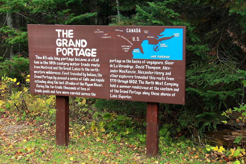 You can hike the route of the old portage and camp at the Fort Charlotte site. The trail is muddy in three seasons, frozen in the fourth.