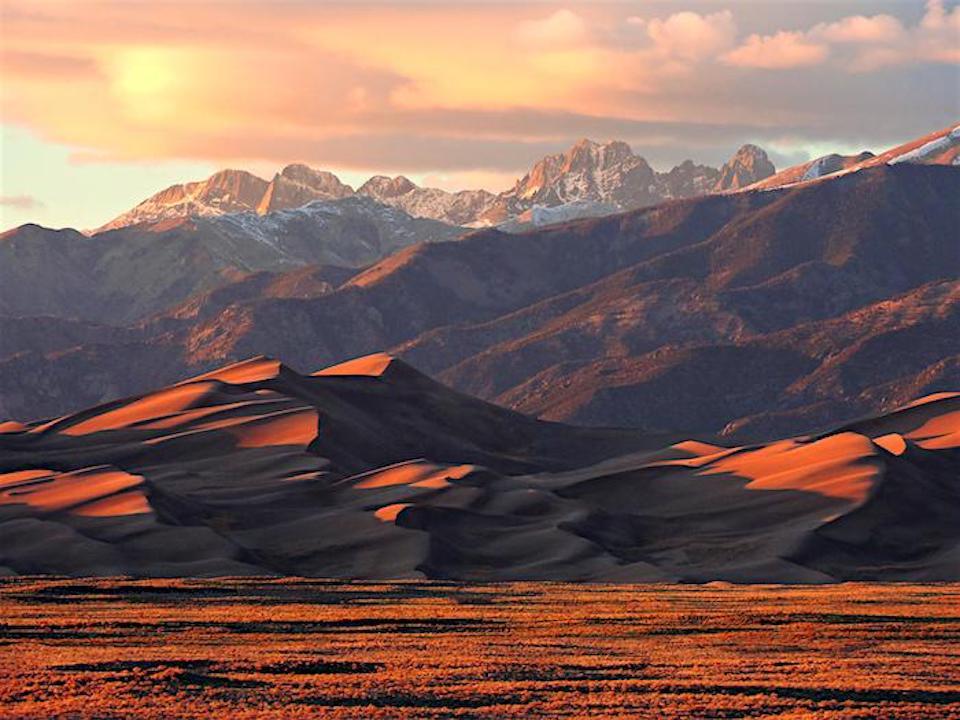 Great Sand Dunes National Monument and alpenglow/NPS
