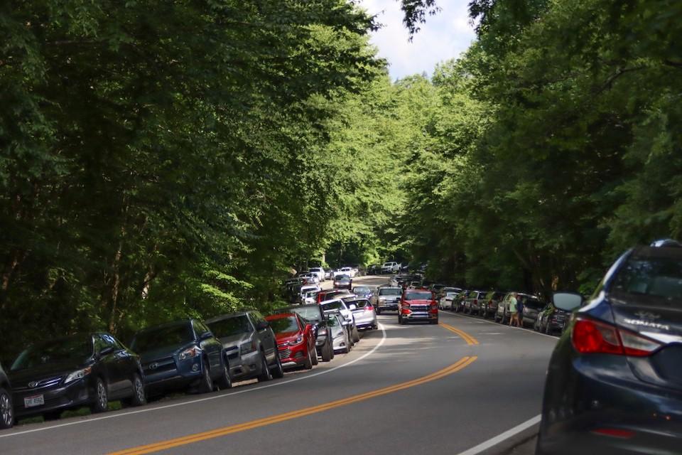 Parking can be a premium at times at popular trailheads in the park, such as the Alum Cave Trail/NPS