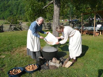 Cooking over an open fire at Great Smoky Mountains National Park/NPS