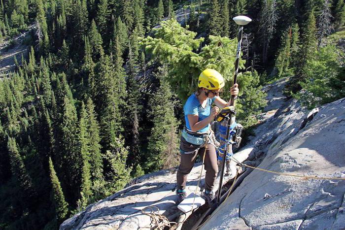 GPS measurements are helping scientists tell whether rock buttress is moving/NPS