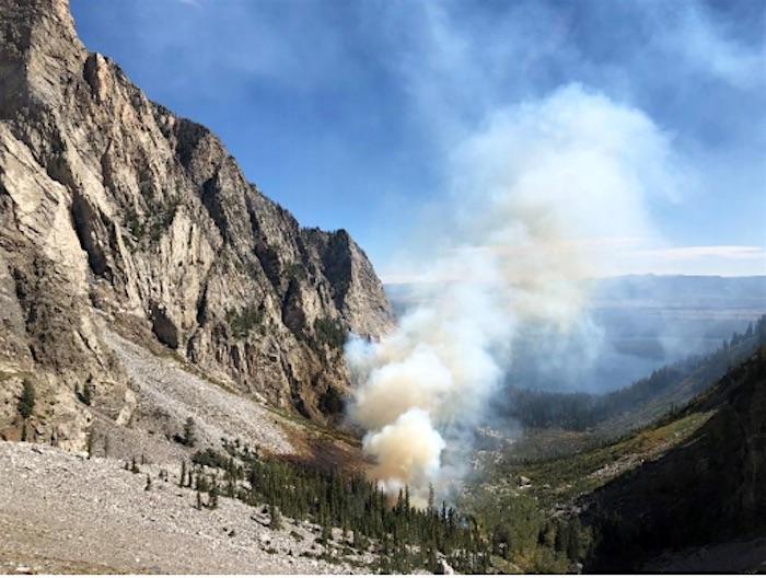 Leigh Canyon fire at Grand Teton National Park/NPS 9-17-18