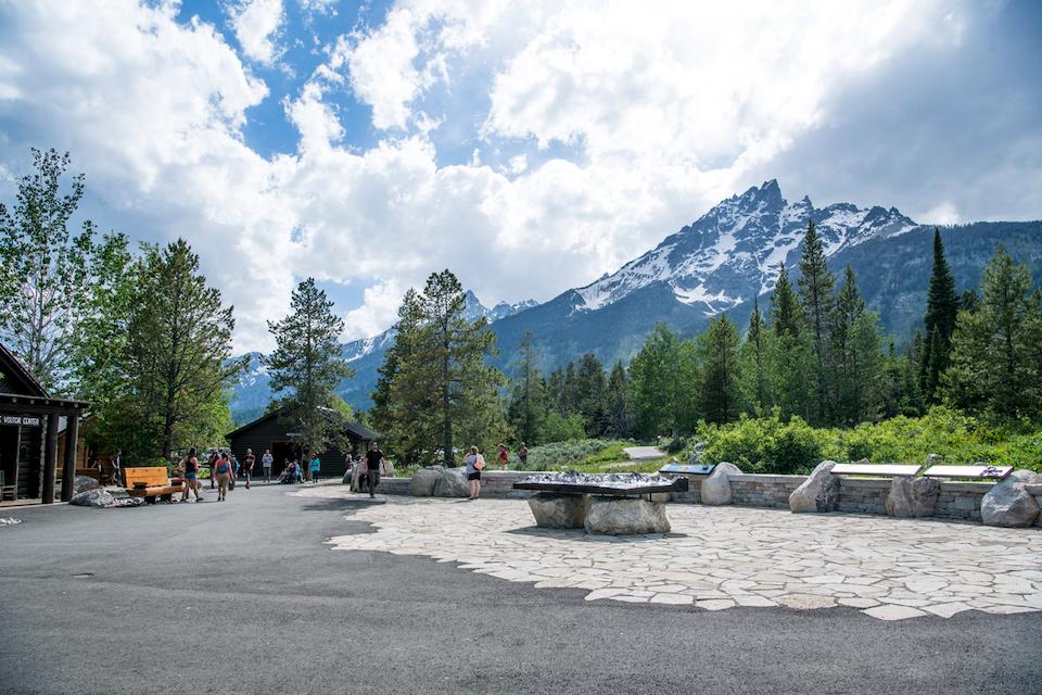 The renewed visitor plaza at Jenny Lake, Grand Teton National Park/GTNPF