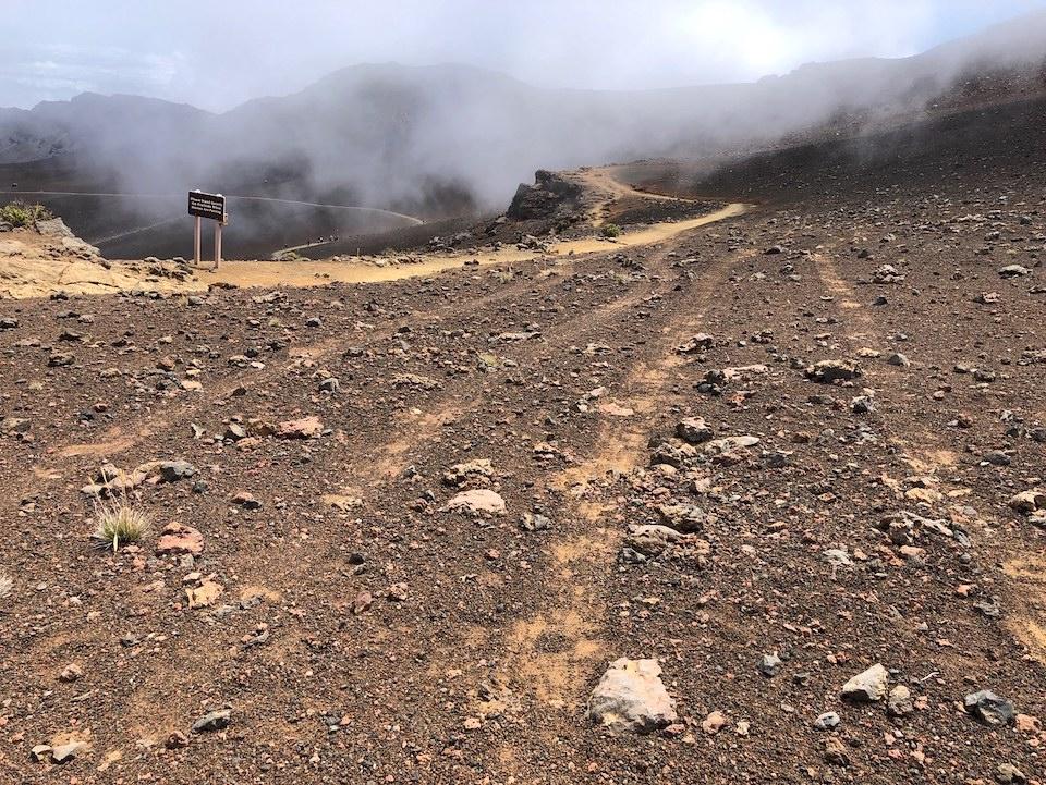 Tracks show where the vehicle left the park road/NPS Tracks show where the vehicle left the park road/NPS