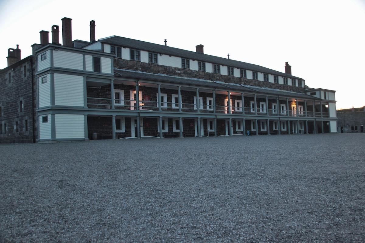 The Cavalier Building at dusk.