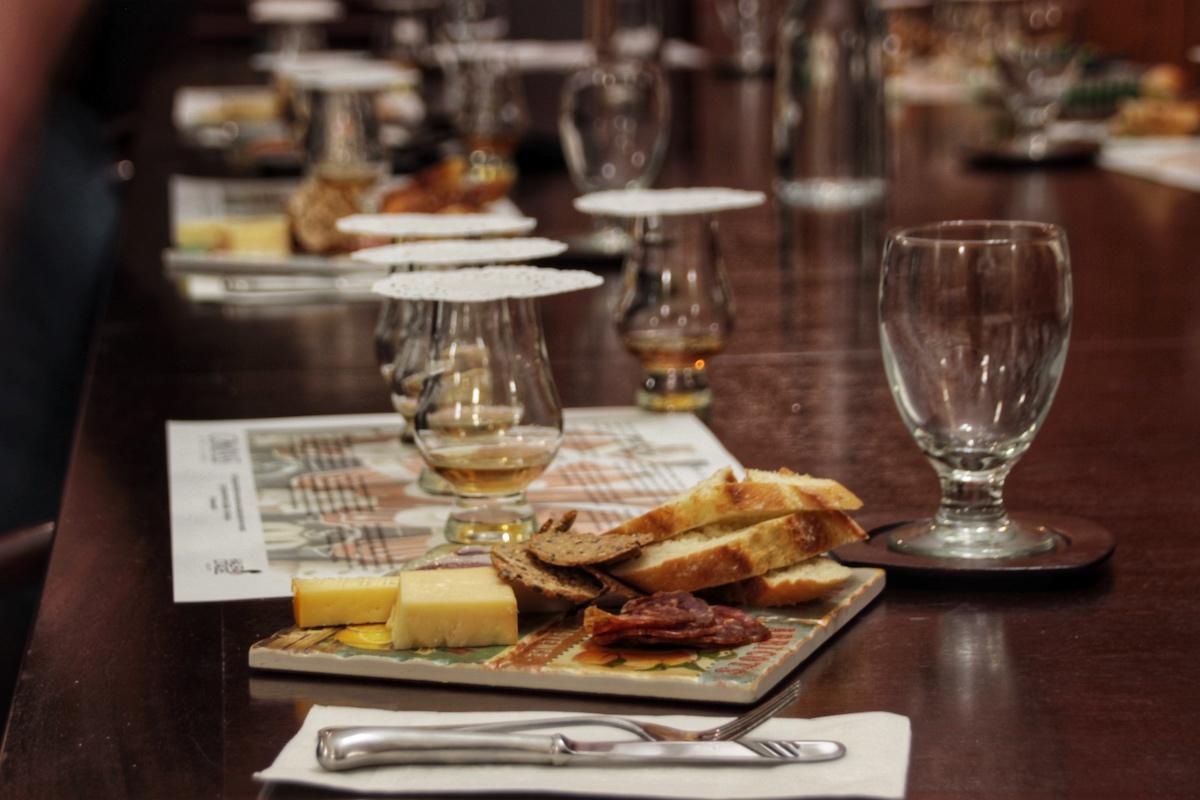 Charcuterie and drink samples on the Riase Your Spirits tour and tasting.