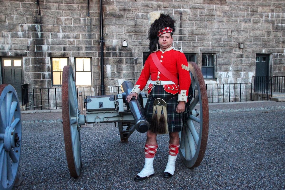 Sgt. Andrew Crawley serves as host and tasting guide at the Halifax Citadel.