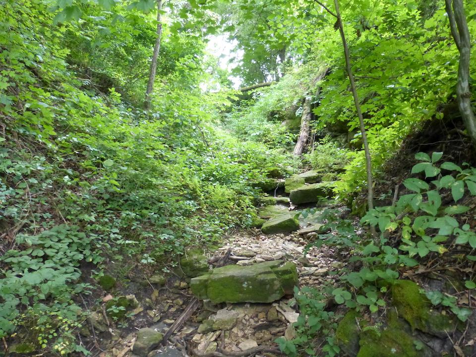 Sections of the Ice Age National Scenic Trail, such as the Devils Staircase, can challenge you/David and Kay Scott