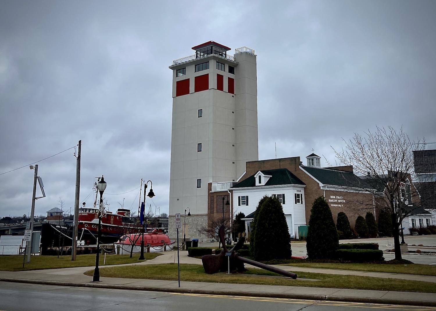 Most of the Door County Maritime Museum is in a new lighthouse tower.