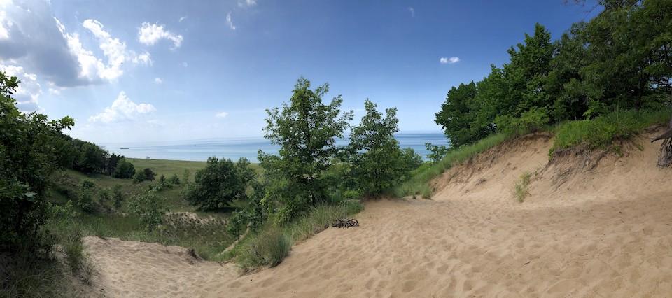 Indiana Dunes National Park contains more than a view surprises, including this view of Lake Michigan from Cowles Bog/David Kroese