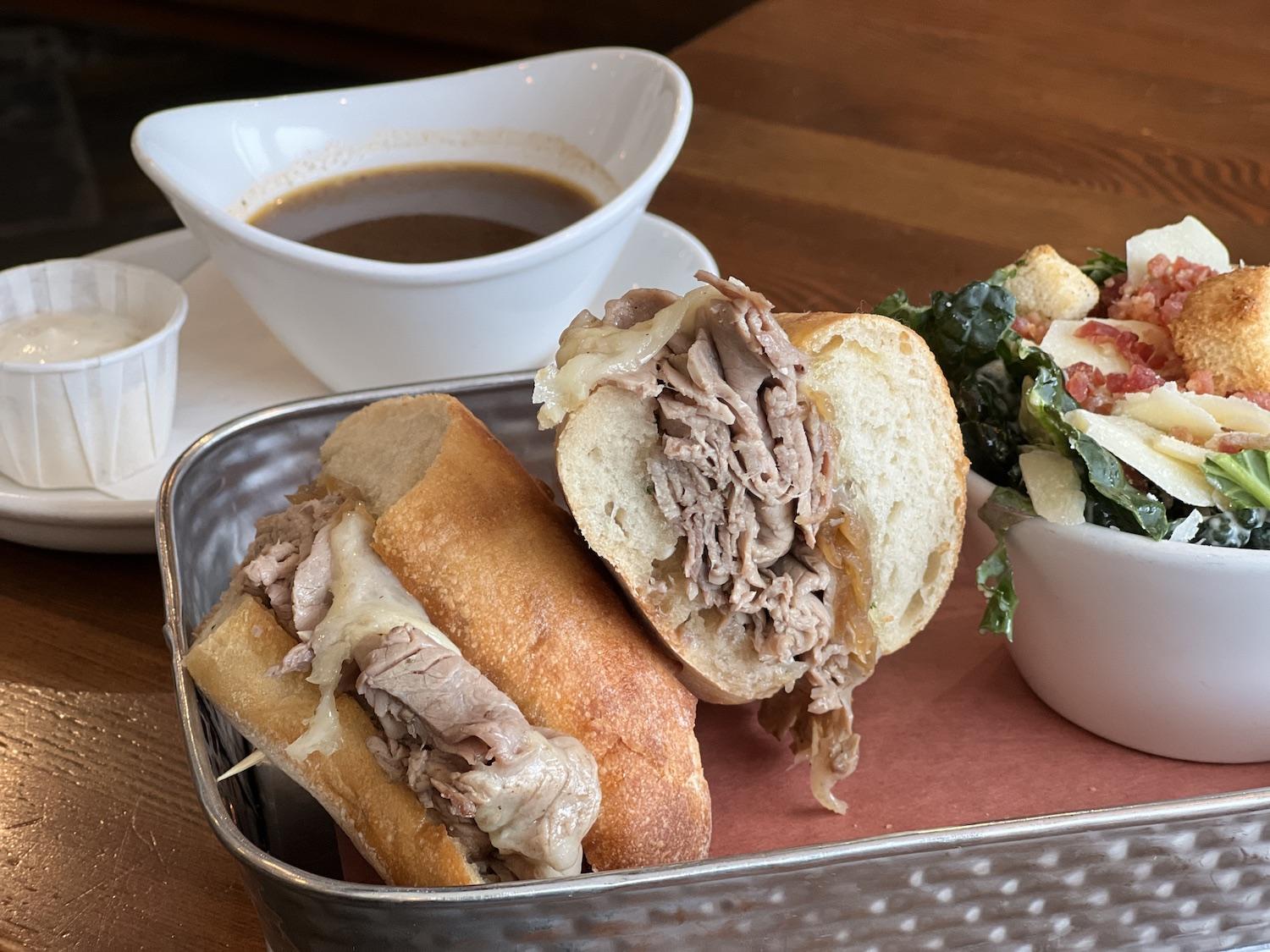 To fortify yourself before a Maligne Canyon icewalk, try the beef dip at Jasper Brewing Co.