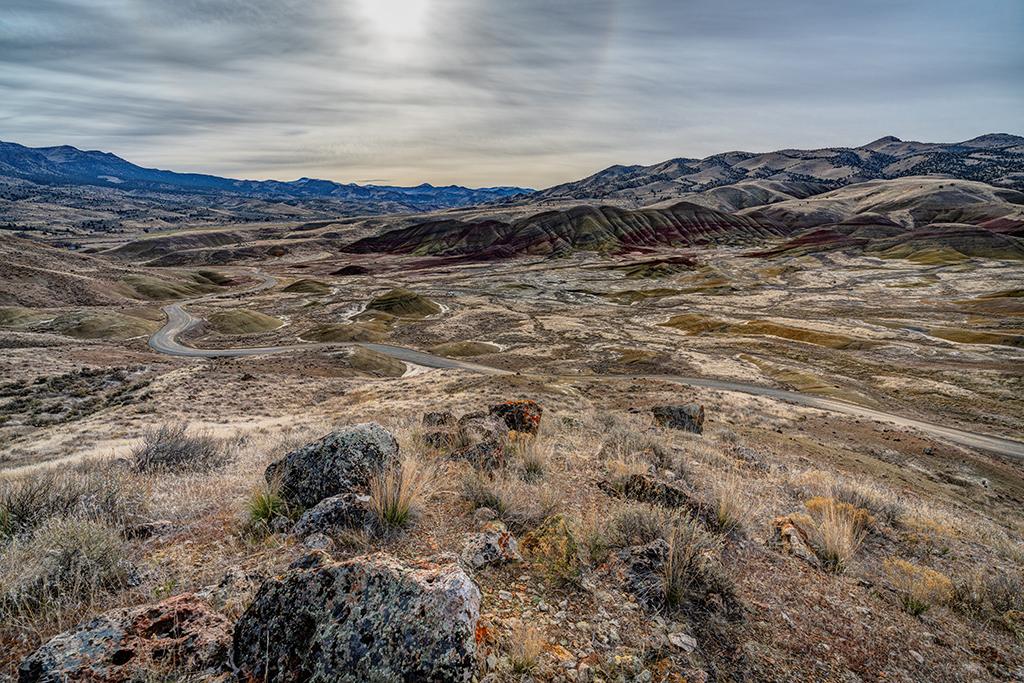 A grand view from the top of the Carroll Rim Trail, Painted Hills Unit, John Day Fossil Beds National Monument / Rebecca Latson