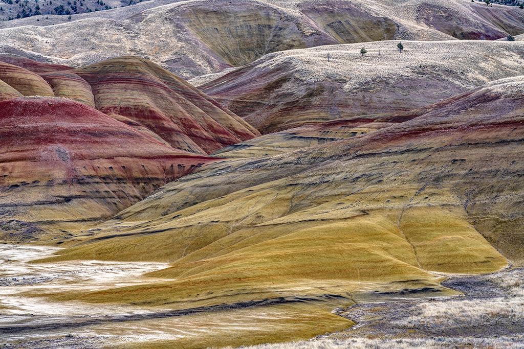 The Painted Hills on an overcast day, Painted Hills Unit, John Day Fossil Beds National Monument / Rebecca Latson