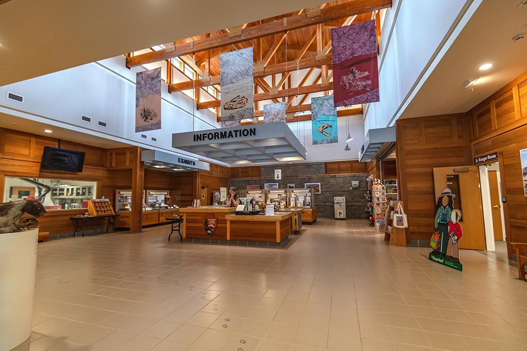 Thomas Condon Paleontology Center lobby, Sheep Rock Unit, John Day Fossil Beds National Monument / Rebecca Latson