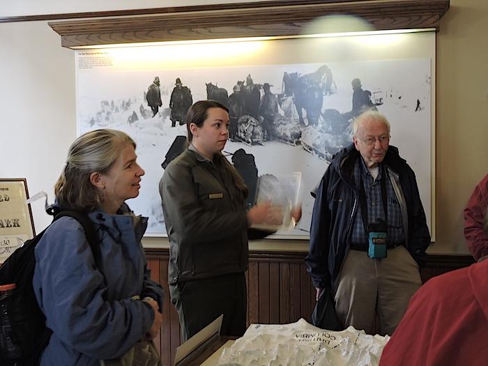 Ranger talk around map of Klondike Goldrush/Lee Dalton
