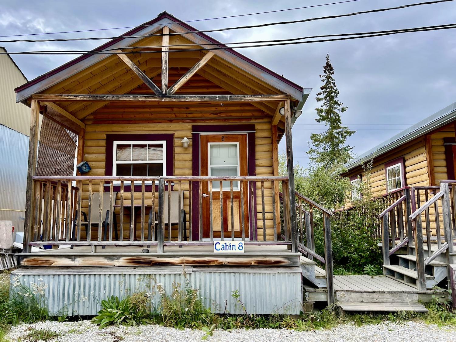 Klondike Kate's Cabins can be found in downtown Dawson City.