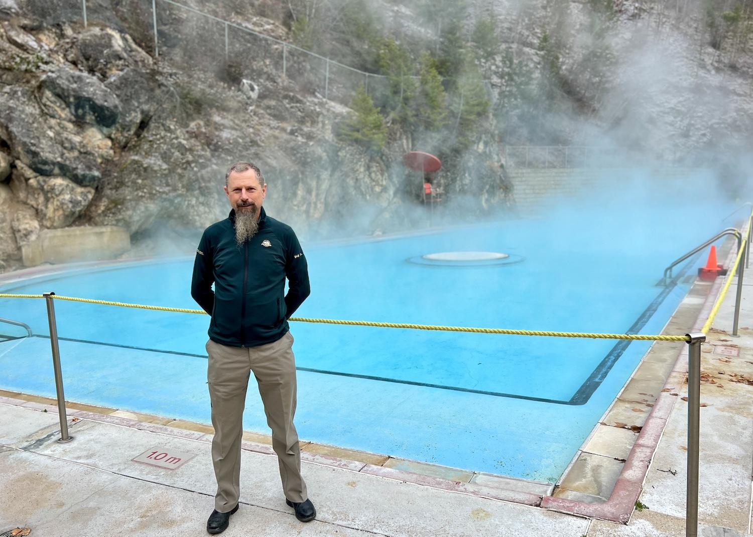 Julian England, chief operating officer for the Canadian Rockies Hot Springs (what Parks Canada refers to internally as the Hot Springs Enterprise Unit) is shown at Radium Hot Springs in November. 